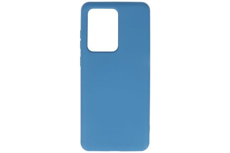 BAOHU Hoesje Geschikt voor de Samsung Galaxy S20 Ultra - Fashion Color Backcover Telefoonhoesje - Navy