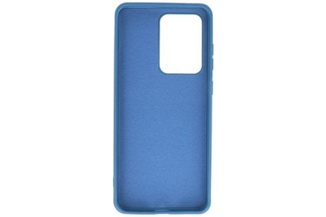 BAOHU Hoesje Geschikt voor de Samsung Galaxy S20 Ultra - Fashion Color Backcover Telefoonhoesje - Navy