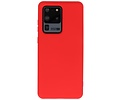 BAOHU Hoesje Geschikt voor de Samsung Galaxy S20 Ultra - Fashion Color Backcover Telefoonhoesje - Rood