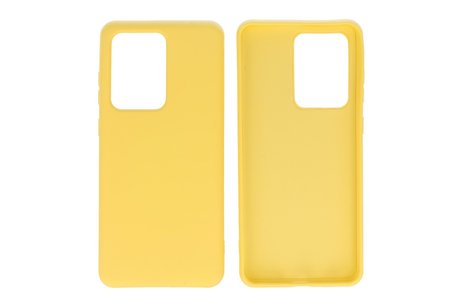 BAOHU Hoesje Geschikt voor de Samsung Galaxy S20 Ultra - Fashion Color Backcover Telefoonhoesje - Geel