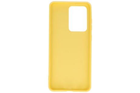 BAOHU Hoesje Geschikt voor de Samsung Galaxy S20 Ultra - Fashion Color Backcover Telefoonhoesje - Geel