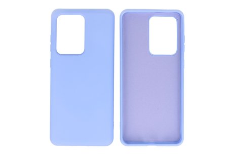 BAOHU Hoesje Geschikt voor de Samsung Galaxy S20 Ultra - Fashion Color Backcover Telefoonhoesje - Paars