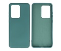BAOHU Hoesje Geschikt voor de Samsung Galaxy S20 Ultra - Fashion Color Backcover Telefoonhoesje - Donker Groen