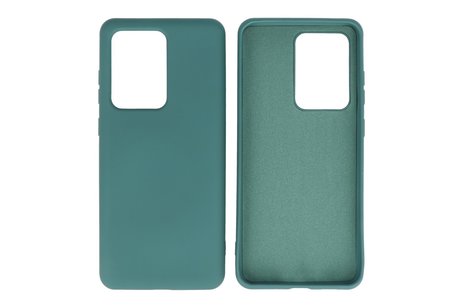 Hoesje Geschikt voor de Samsung Galaxy S20 Ultra - Fashion Color Backcover Telefoonhoesje - Donker Groen