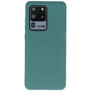 Hoesje Geschikt voor de Samsung Galaxy S20 Ultra - Fashion Color Backcover Telefoonhoesje - Donker Groen