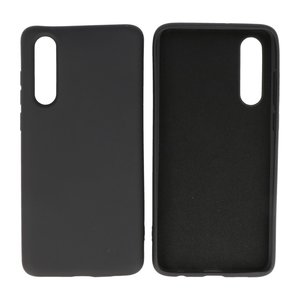 BAOHU Hoesje Geschikt voor de Huawei P30 - Fashion Color Backcover Telefoonhoesje - Zwart