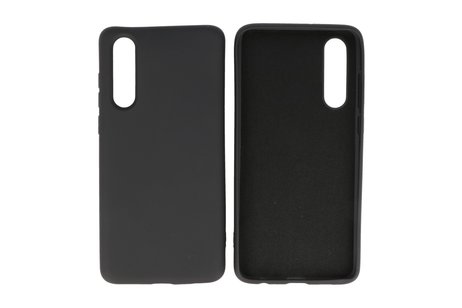 BAOHU Hoesje Geschikt voor de Huawei P30 - Fashion Color Backcover Telefoonhoesje - Zwart