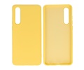 Hoesje Geschikt voor de Huawei P30 - Fashion Color Backcover Telefoonhoesje - Geel