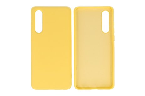 Hoesje Geschikt voor de Huawei P30 - Fashion Color Backcover Telefoonhoesje - Geel