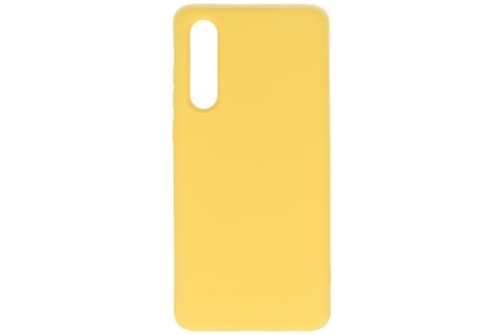 BAOHU Hoesje Geschikt voor de Huawei P30 - Fashion Color Backcover Telefoonhoesje - Geel