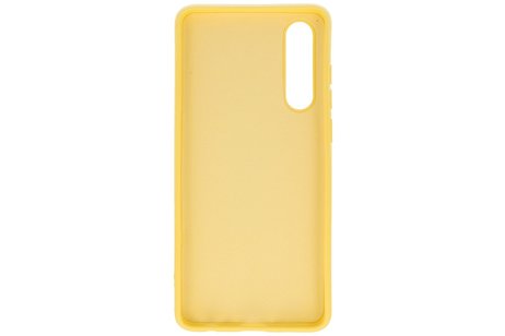 BAOHU Hoesje Geschikt voor de Huawei P30 - Fashion Color Backcover Telefoonhoesje - Geel
