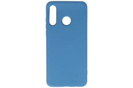 BAOHU Hoesje Geschikt voor de Huawei P30 Lite - Fashion Color Backcover Telefoonhoesje - Navy