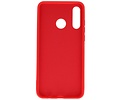 BAOHU Hoesje Geschikt voor de Huawei P30 Lite - Fashion Color Backcover Telefoonhoesje - Rood