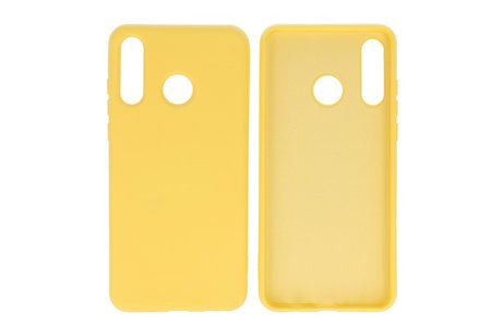 BAOHU Hoesje Geschikt voor de Huawei P30 Lite - Fashion Color Backcover Telefoonhoesje - Geel