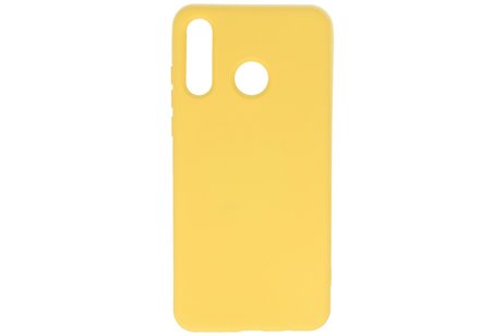 BAOHU Hoesje Geschikt voor de Huawei P30 Lite - Fashion Color Backcover Telefoonhoesje - Geel