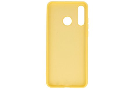 BAOHU Hoesje Geschikt voor de Huawei P30 Lite - Fashion Color Backcover Telefoonhoesje - Geel