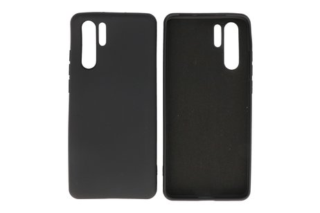 BAOHU Hoesje Geschikt voor de Huawei P30 Pro - Fashion Color Backcover Telefoonhoesje - Zwart
