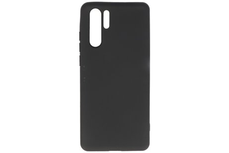 BAOHU Hoesje Geschikt voor de Huawei P30 Pro - Fashion Color Backcover Telefoonhoesje - Zwart
