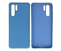 BAOHU Hoesje Geschikt voor de Huawei P30 Pro - Fashion Color Backcover Telefoonhoesje - Navy
