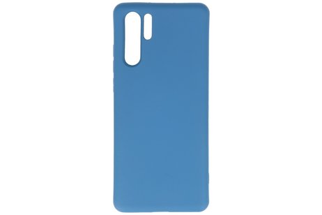 BAOHU Hoesje Geschikt voor de Huawei P30 Pro - Fashion Color Backcover Telefoonhoesje - Navy