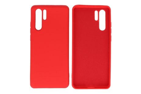 BAOHU Hoesje Geschikt voor de Huawei P30 Pro - Fashion Color Backcover Telefoonhoesje - Rood