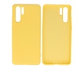 BAOHU Hoesje Geschikt voor de Huawei P30 Pro - Fashion Color Backcover Telefoonhoesje - Geel