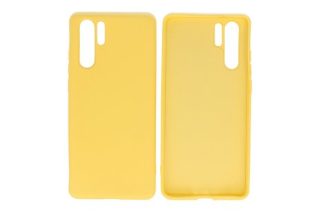 BAOHU Hoesje Geschikt voor de Huawei P30 Pro - Fashion Color Backcover Telefoonhoesje - Geel