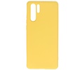 BAOHU Hoesje Geschikt voor de Huawei P30 Pro - Fashion Color Backcover Telefoonhoesje - Geel