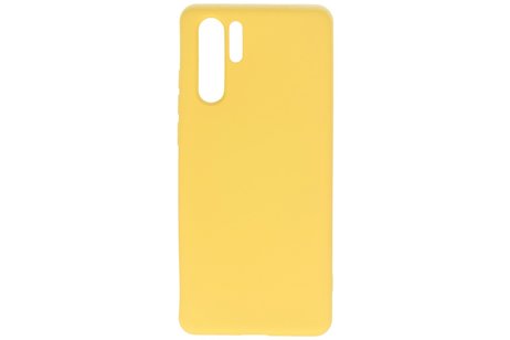 BAOHU Hoesje Geschikt voor de Huawei P30 Pro - Fashion Color Backcover Telefoonhoesje - Geel