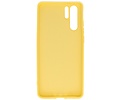 BAOHU Hoesje Geschikt voor de Huawei P30 Pro - Fashion Color Backcover Telefoonhoesje - Geel
