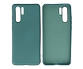 Huawei P30 Pro Hoesje Fashion Backcover Telefoonhoesje Donker Groen