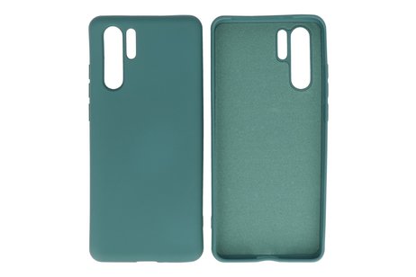 Huawei P30 Pro Hoesje Fashion Backcover Telefoonhoesje Donker Groen