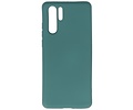 BAOHU Hoesje Geschikt voor de Huawei P30 Pro - Fashion Color Backcover Telefoonhoesje - Donker Groen