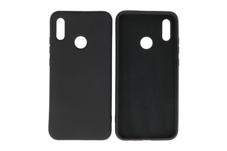 BAOHU Hoesje Geschikt voor de Huawei P Smart 2019 - Fashion Color Backcover Telefoonhoesje - Zwart