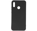 BAOHU Hoesje Geschikt voor de Huawei P Smart 2019 - Fashion Color Backcover Telefoonhoesje - Zwart