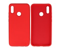 Hoesje Geschikt voor de Huawei P Smart 2019 - Fashion Color Backcover Telefoonhoesje - Rood