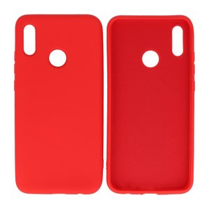 BAOHU Hoesje Geschikt voor de Huawei P Smart 2019 - Fashion Color Backcover Telefoonhoesje - Rood