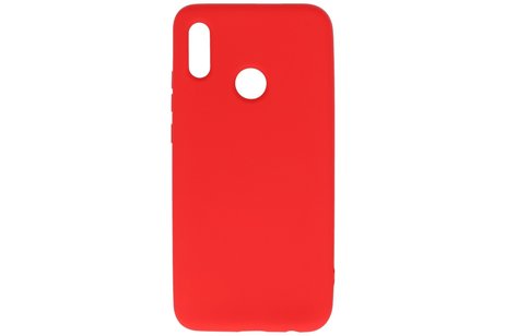BAOHU Hoesje Geschikt voor de Huawei P Smart 2019 - Fashion Color Backcover Telefoonhoesje - Rood