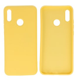 BAOHU Huawei P Smart 2019 Hoesje Fashion Backcover Telefoonhoesje Geel