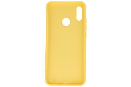 BAOHU Hoesje Geschikt voor de Huawei P Smart 2019 - Fashion Color Backcover Telefoonhoesje - Geel