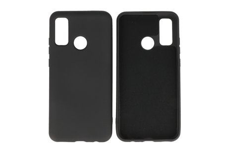 BAOHU Hoesje Geschikt voor de Huawei P Smart 2020 - Fashion Color Backcover Telefoonhoesje - Zwart