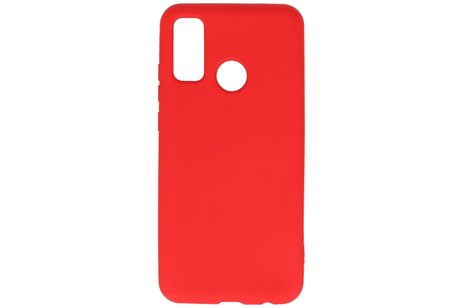 BAOHU Hoesje Geschikt voor de Huawei P Smart 2020 - Fashion Color Backcover Telefoonhoesje - Rood