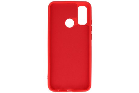 BAOHU Hoesje Geschikt voor de Huawei P Smart 2020 - Fashion Color Backcover Telefoonhoesje - Rood