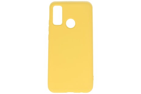 BAOHU Hoesje Geschikt voor de Huawei P Smart 2020 - Fashion Color Backcover Telefoonhoesje - Geel