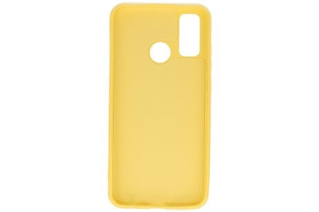 BAOHU Hoesje Geschikt voor de Huawei P Smart 2020 - Fashion Color Backcover Telefoonhoesje - Geel