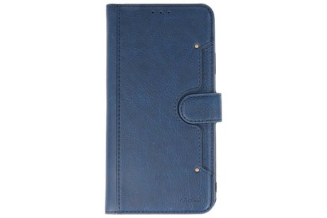 KAIYUE - Luxe Portemonnee Hoesje - Pasjeshouder Telefoonhoesje - Wallet Case - Geschikt voor iPhone 12 mini - Navy