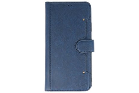 KAIYUE - Luxe Portemonnee Hoesje - Pasjeshouder Telefoonhoesje - Wallet Case - Geschikt voor iPhone 12 Pro Max - Navy