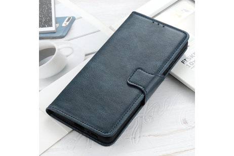 BAOHU Zakelijke Book Case Telefoonhoesje Geschikt voor de Samsung Galaxy M31s - Portemonnee Hoesje - Pasjeshouder Wallet Case - Blauw