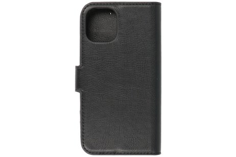 KAIYUE - Luxe Portemonnee Hoesje - Pasjeshouder Telefoonhoesje - Wallet Case - Geschikt voor iPhone 12 mini - Zwart