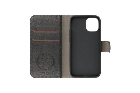 KAIYUE - Luxe Portemonnee Hoesje - Pasjeshouder Telefoonhoesje - Wallet Case - Geschikt voor iPhone 12 mini - Zwart